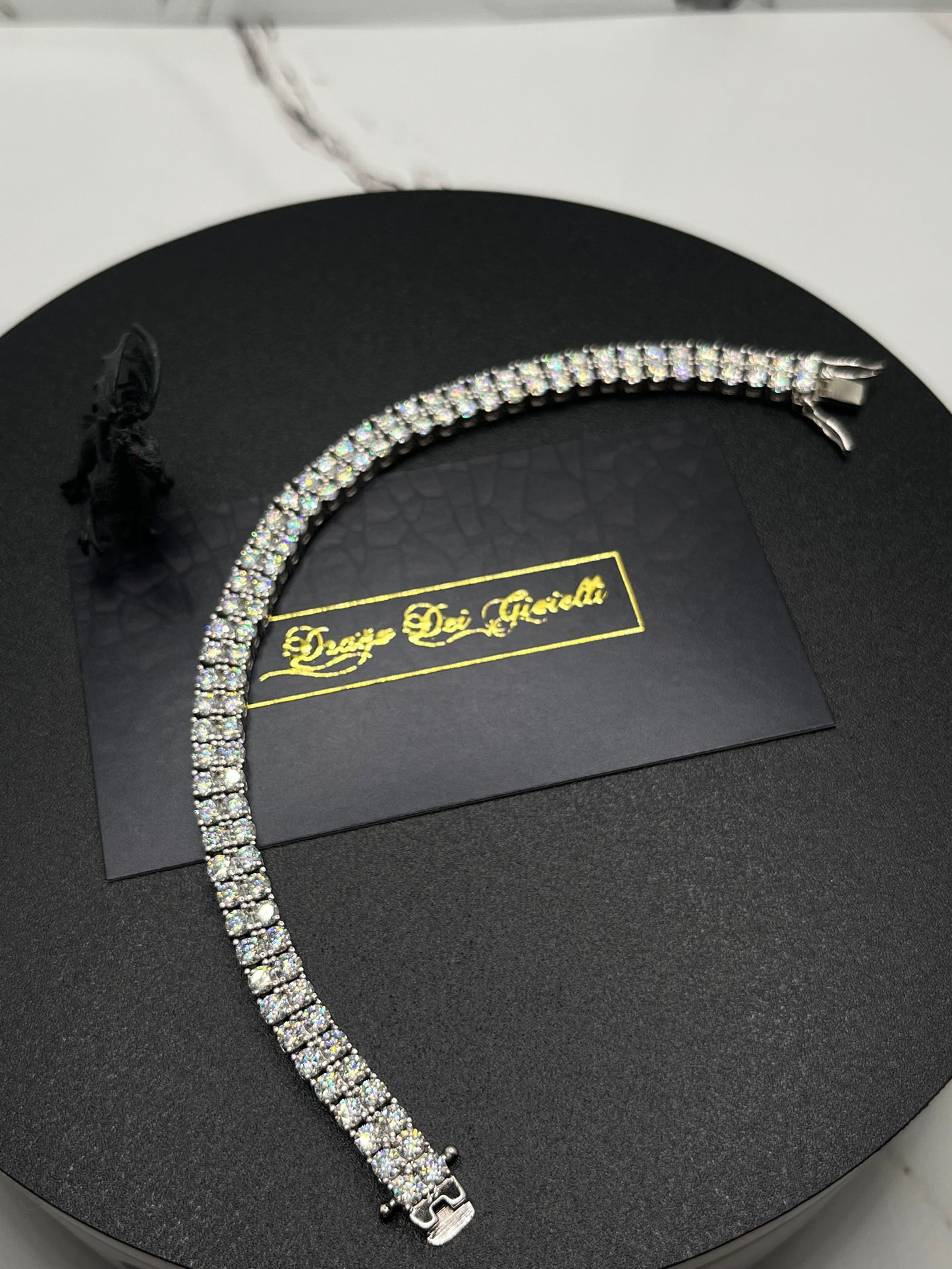 7MM VVS D Color Moissanite Double Row Tennis Bracelet