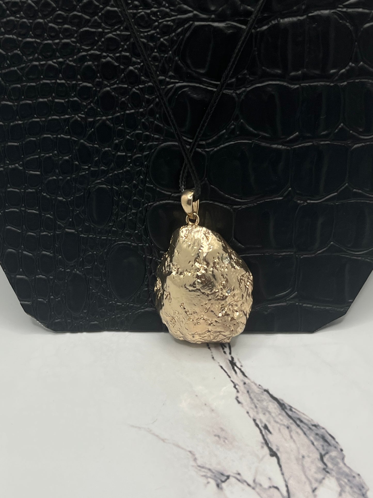 Quartz & Gold Plated Copper Charm Necklace