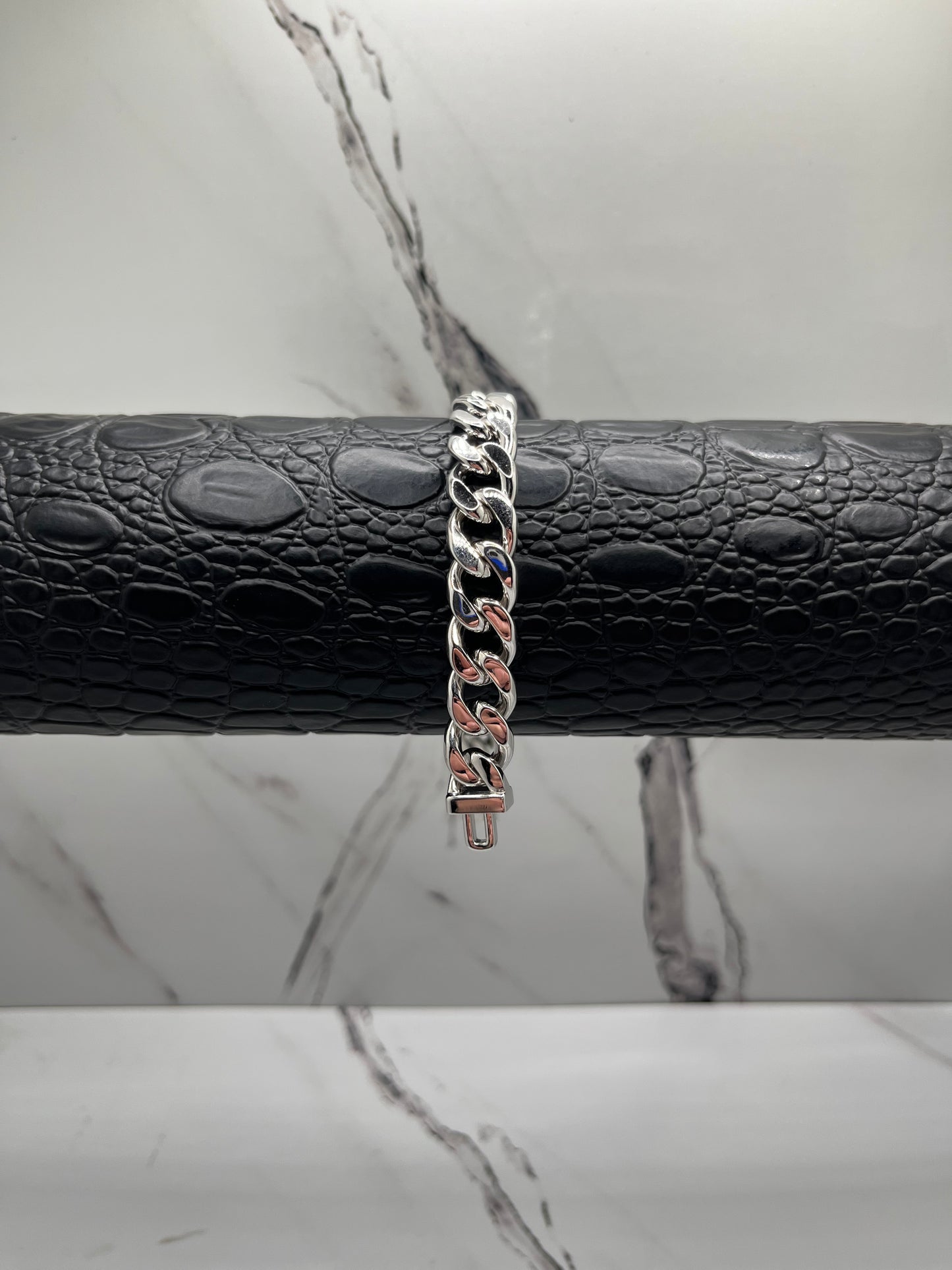 10MM Solid Silver Cuban Link Bracelet