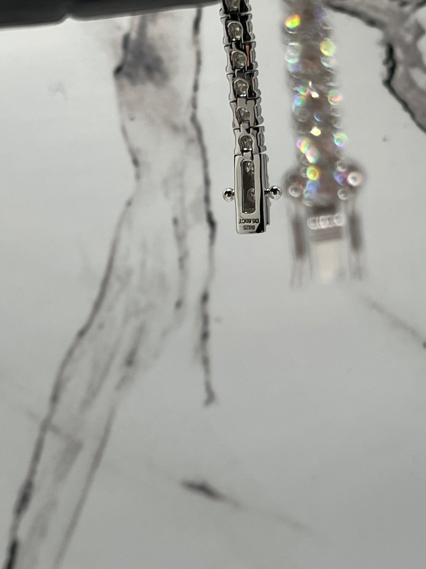 3MM Solid Silver VVS D Color Moissanite Tennis Bracelet