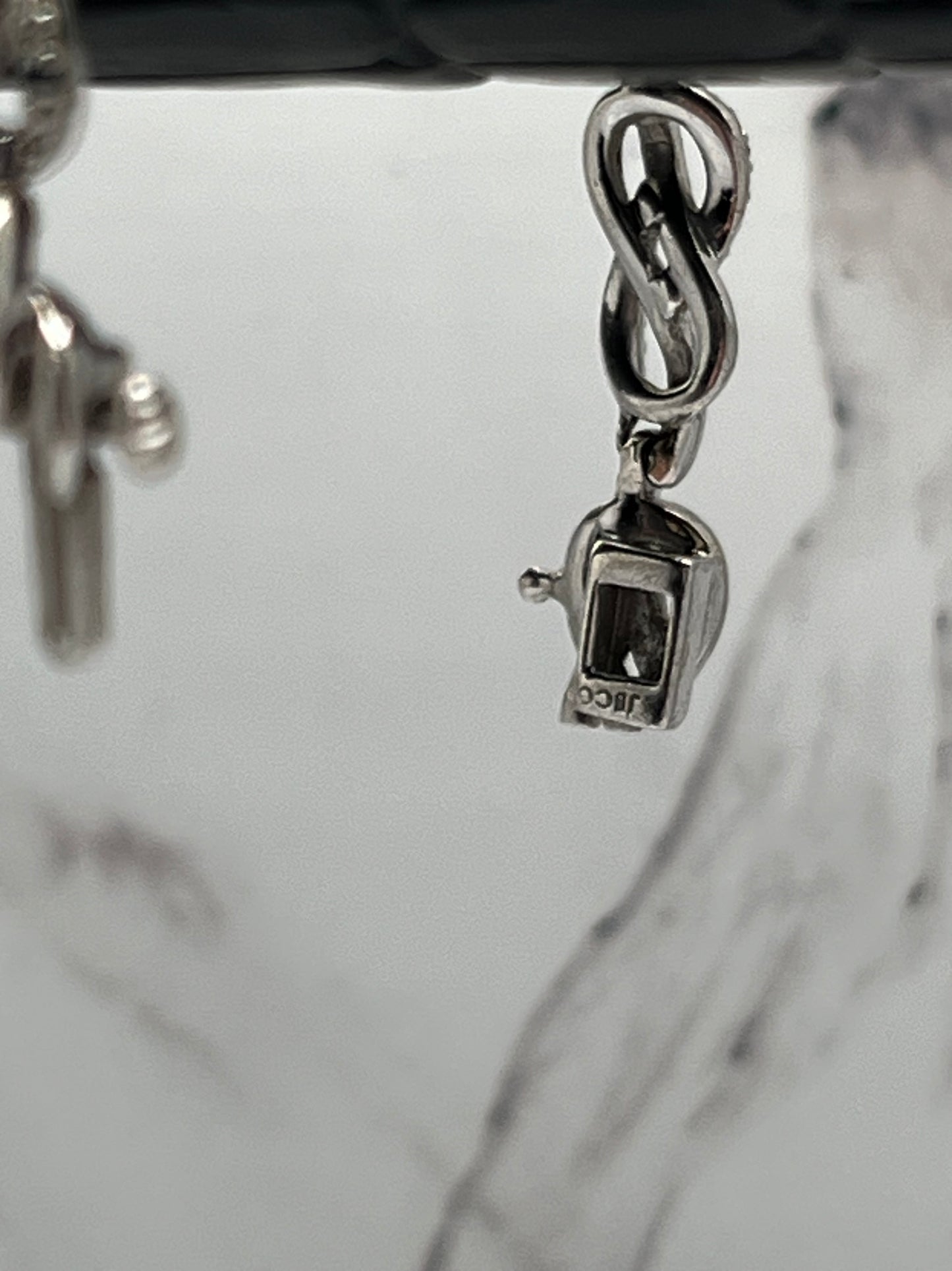 Solid Diamond & Sapphire Loop Link Bracelet