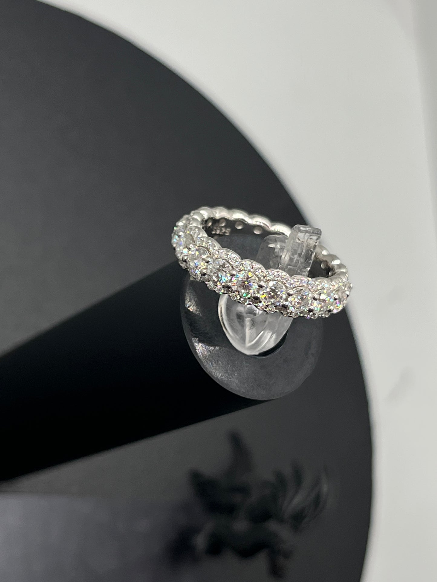 4MM VVS D Color Moissanite Cluster Ring