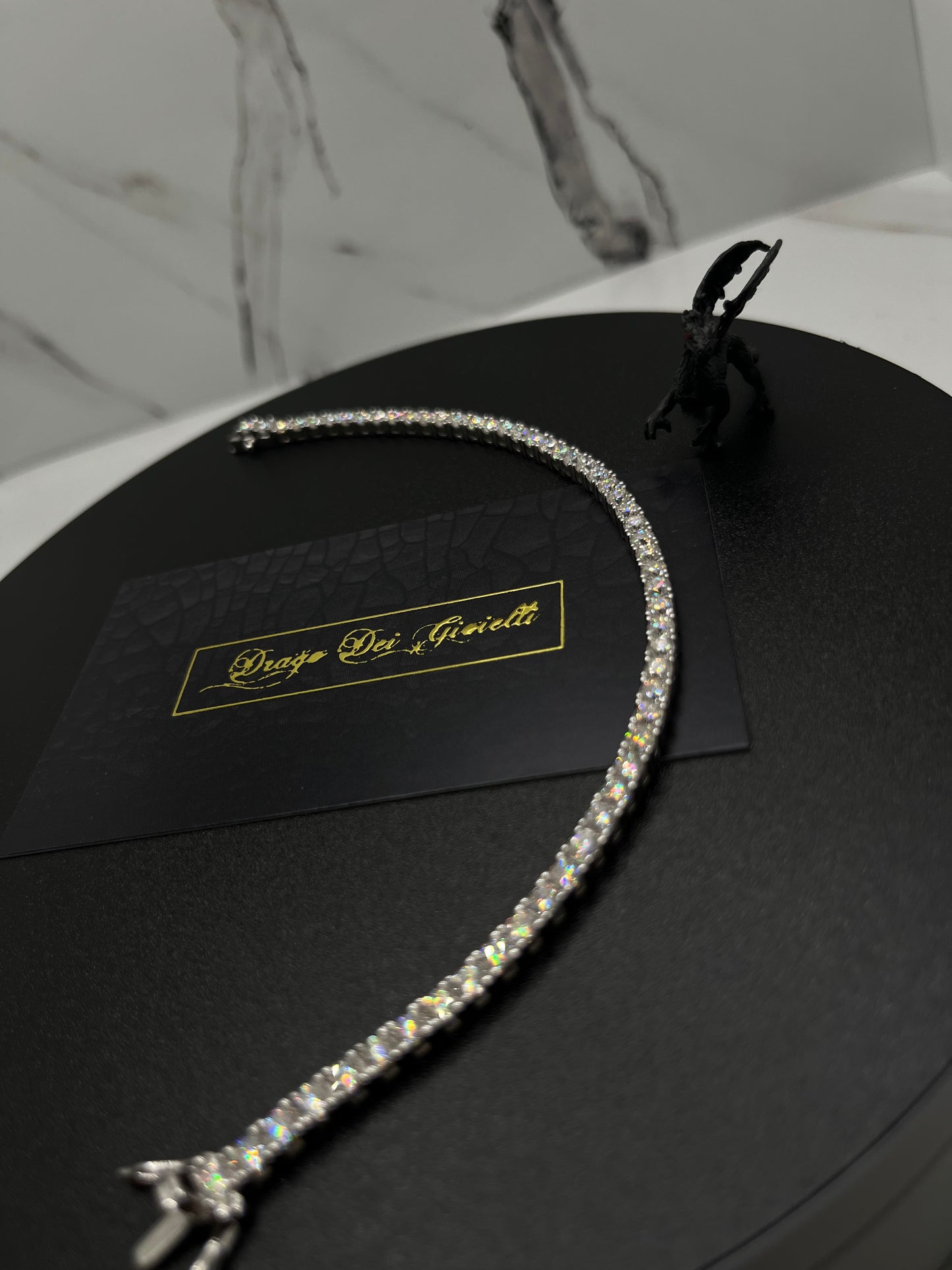 3MM Solid Silver VVS D Color Moissanite Tennis Bracelet