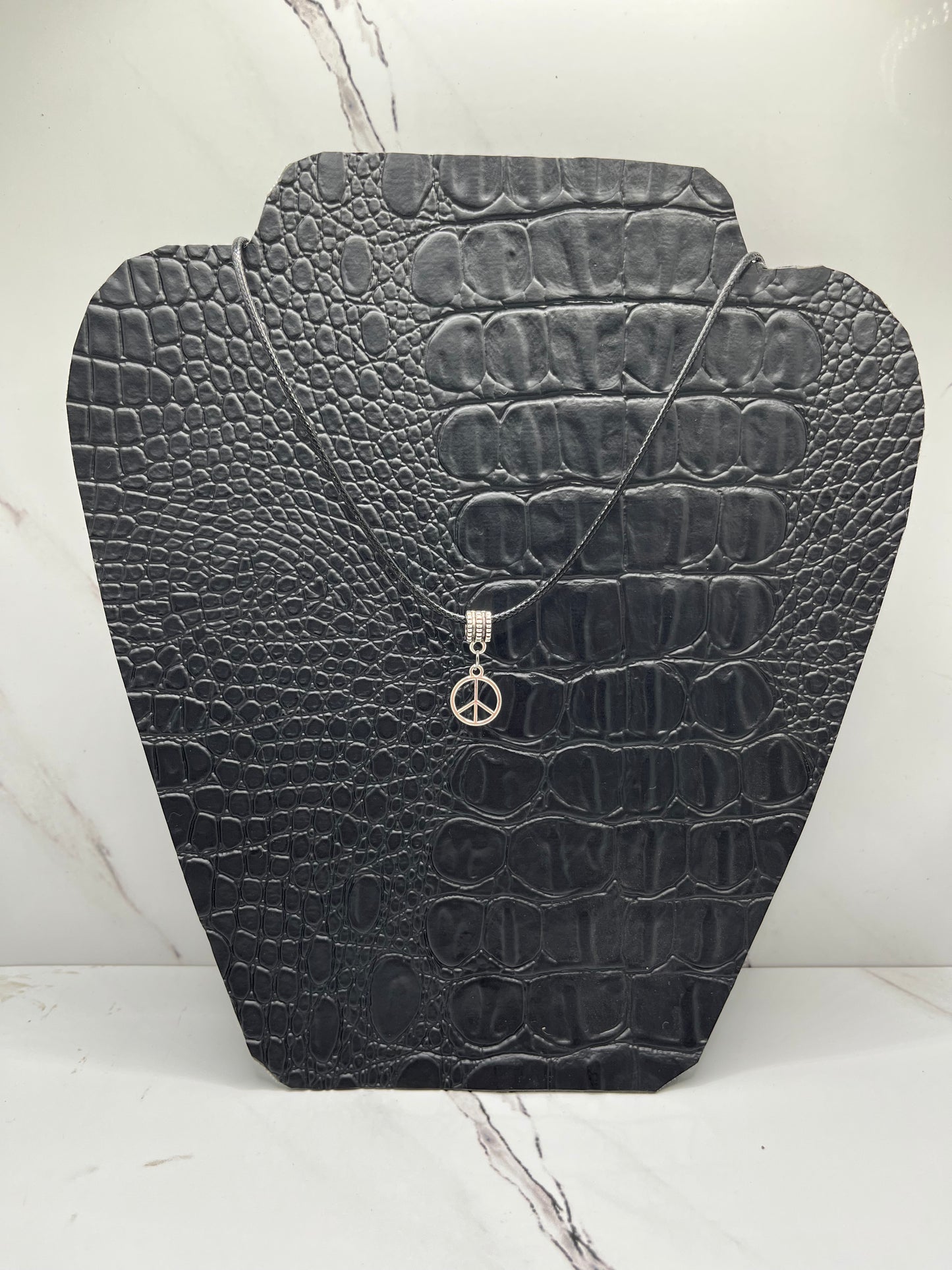 Peace Sign Charm Necklace