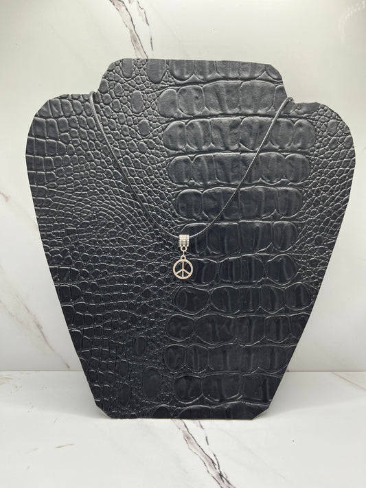 Peace Sign Charm Necklace