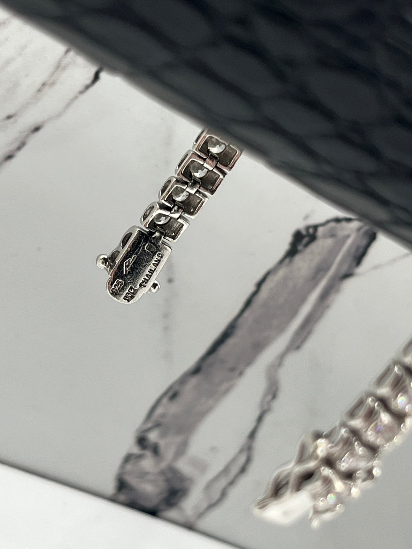 .925 Single Row Lab Cz Tennis Bracelet