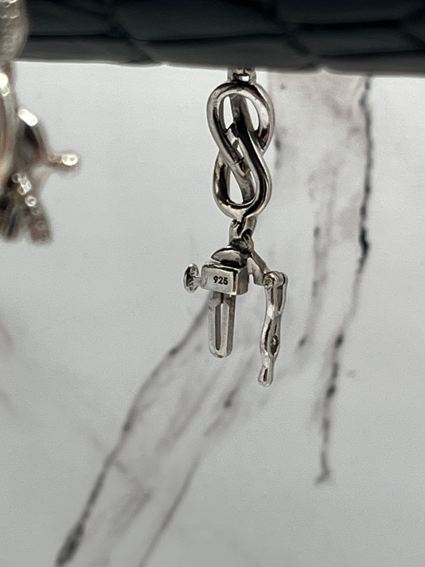 Solid Diamond & Sapphire Loop Link Bracelet