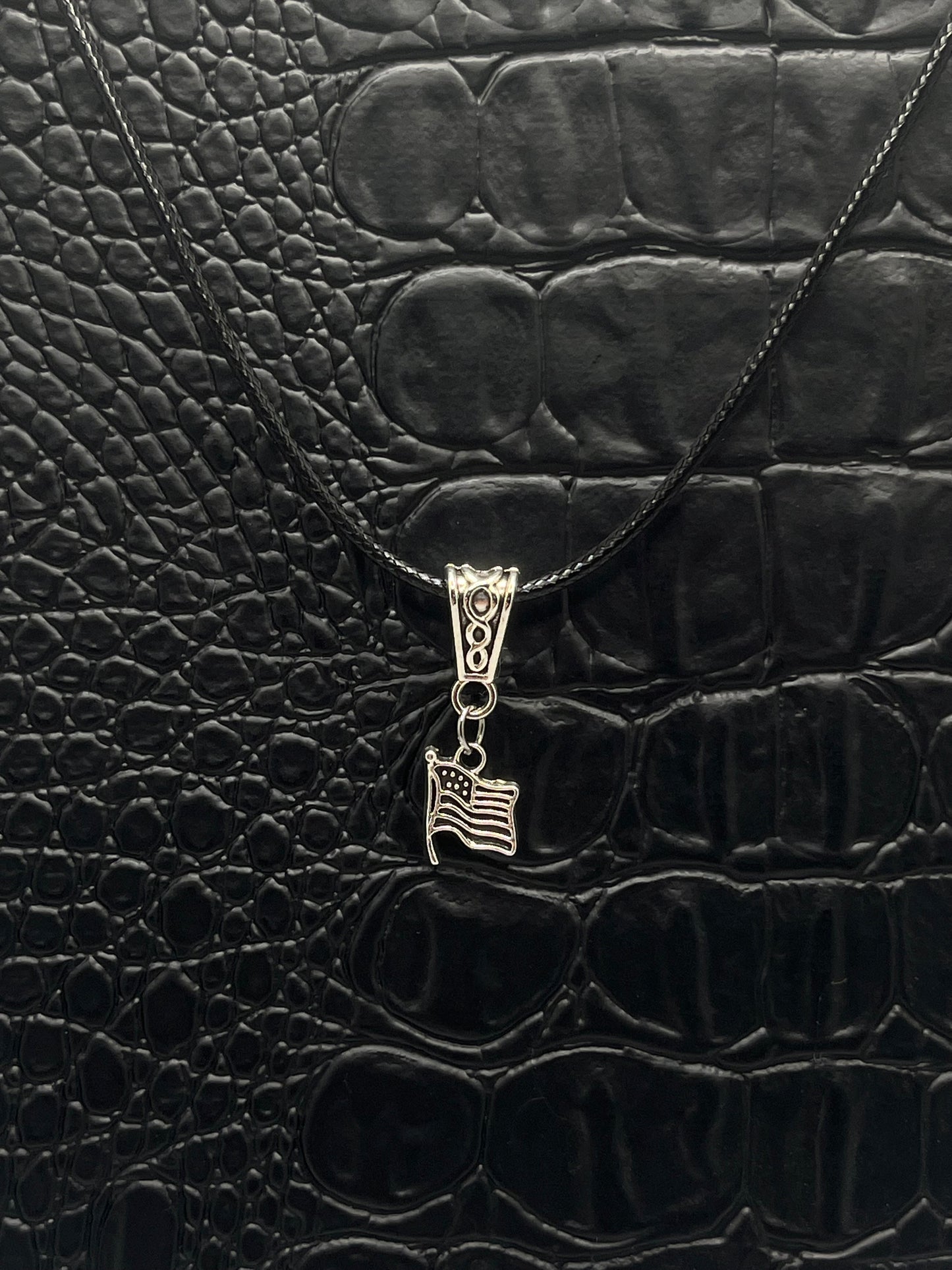 American Flag Charm Necklace